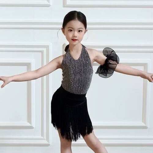 拉丁舞服女童2026新款高级感少儿童练功服超好看舞蹈服装夏季日常