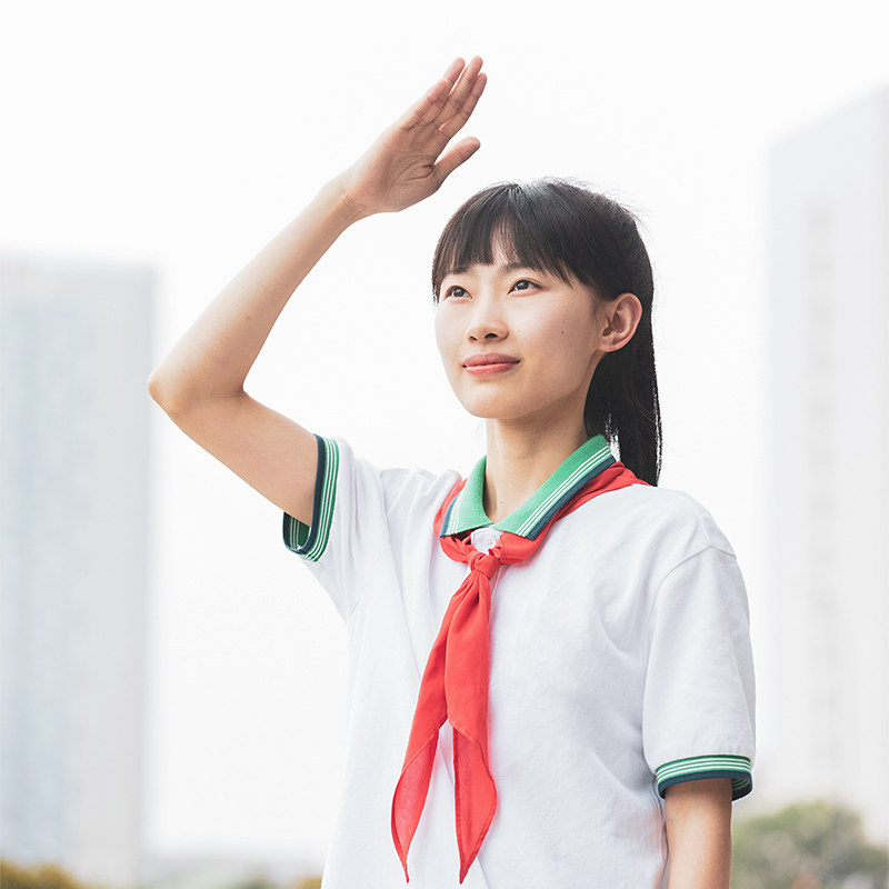 得力红领巾小学生少先队红领巾批发通用标准纯色儿童1.