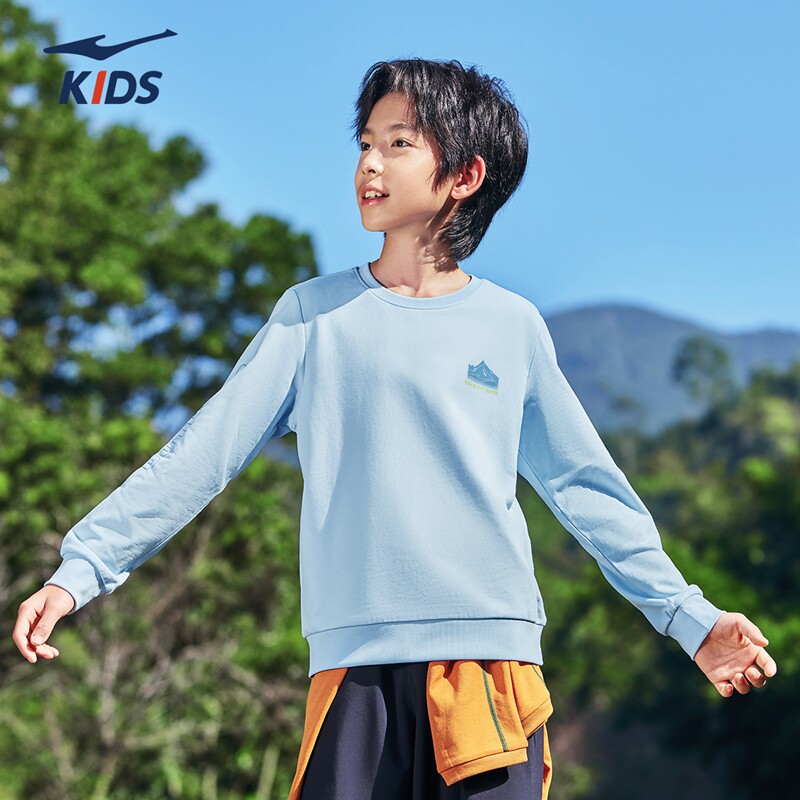 鸿星尔克童装2026春秋季男童卫衣