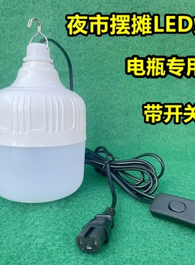 12v电瓶灯24v48v60v72v电动三轮车夜市摆地摊带开关专用led灯超亮