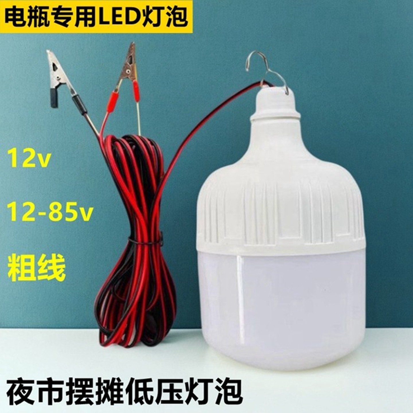 低压12v电瓶专用灯24v48v60v72v伏电瓶三轮车夜市摆地摊led灯超亮