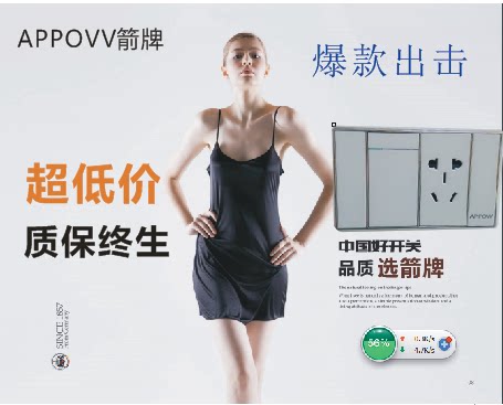 正品箭牌新款118型V1全系列开关插座总汇