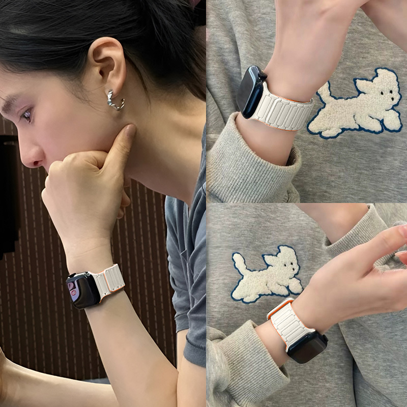 【全网爆款】第一卫适用S10苹果手表表带iwatch表带S11新款applewatch磁吸硅胶9女SE3运动S8男S7/6秋冬Ultra2