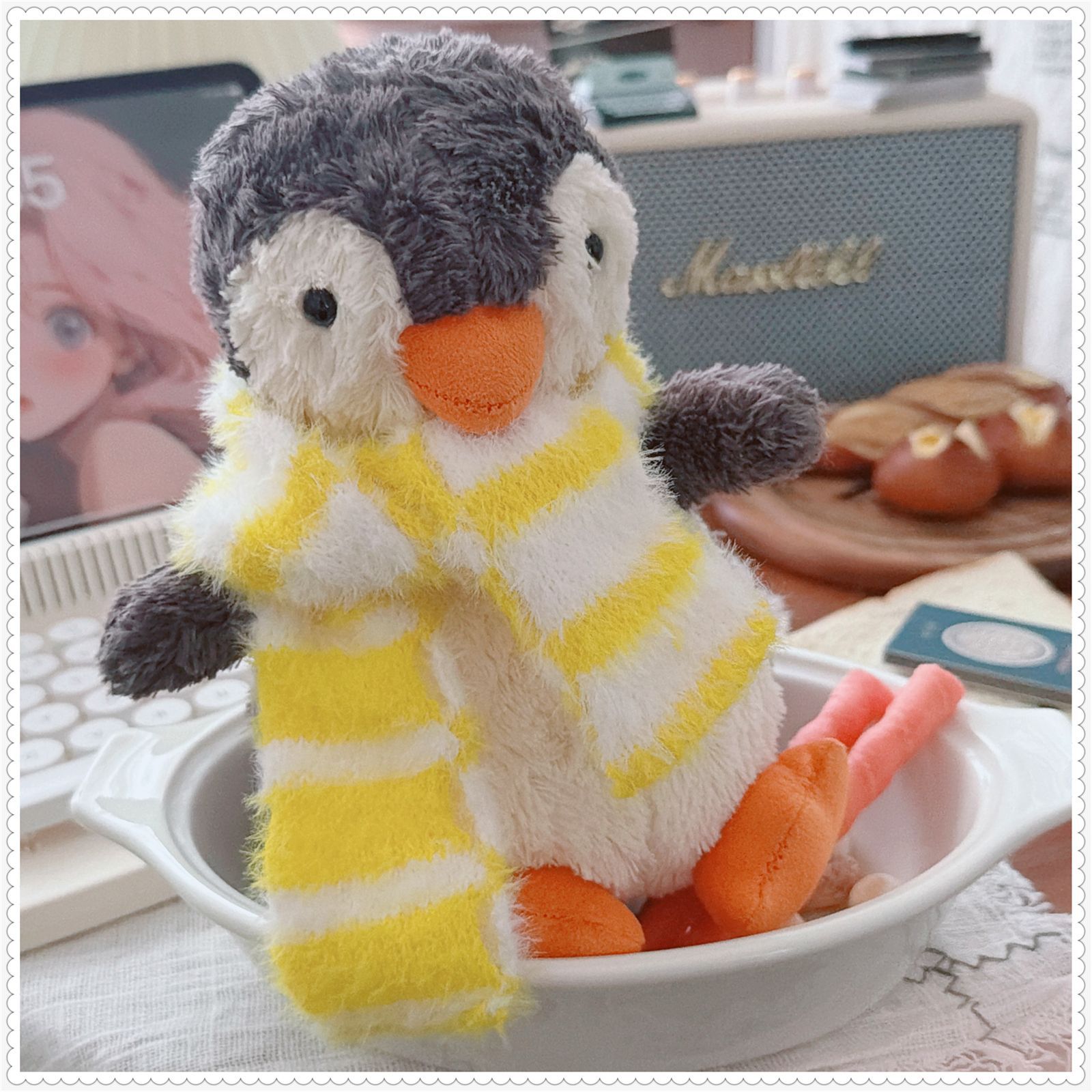 【仅衣服】23cm花生企鹅帽子围巾Jellycat趣味花生头套帽子衣服