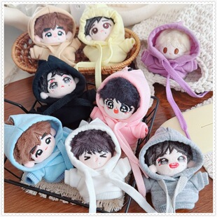 娃衣迷你衣服5cm娃衣娃帽5厘米7cm动物体海星体纯色卫衣黑白粉紫