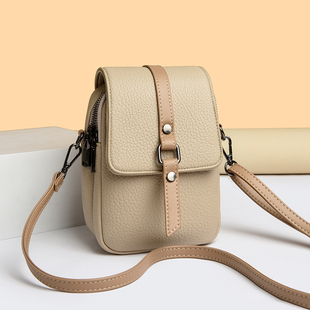 真皮手机包小包2025新款时尚百搭轻便单肩斜挎包软牛皮女士小挎包