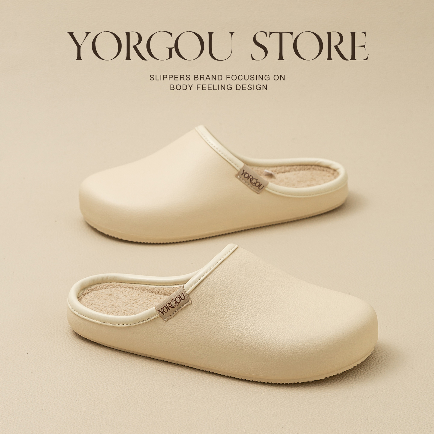 远港EVA防水棉拖鞋女秋冬季