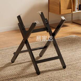 可折叠桌脚架餐桌架桌子腿支架铁桌脚架长方形四方圆形支腿简易架