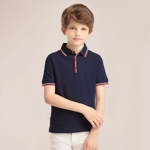 英倫小學(xué)生校服兒童運(yùn)動(dòng)休閑POLO衫純質(zhì)夏季短袖T恤學(xué)生學(xué)院風(fēng)