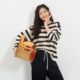 新品 商场同款 韩版 UGIZ2025年秋季 条纹宽松休闲针织衫 女UCWJ807
