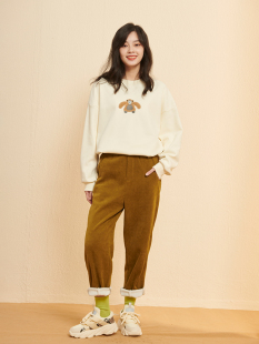 2022年冬季 加绒休闲哈伦长裤 新品 女装 女UDPF816 韩版 UGIZ商场同款