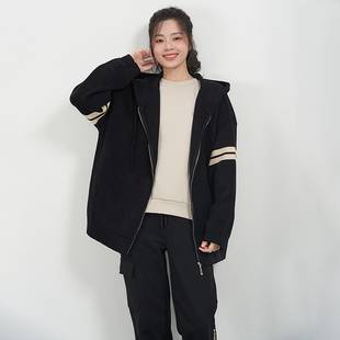休闲连帽针织拉链开衫 韩版 外套女UDUJ506 商品商场同款 UGIZ冬季