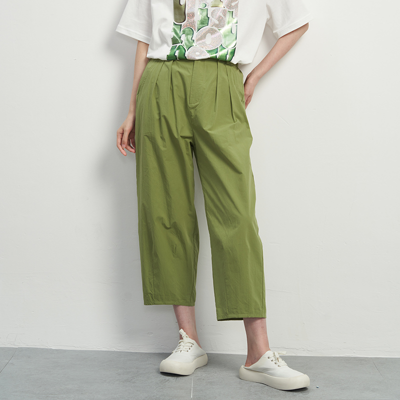 UGIZ韩版锥形九分休闲裤