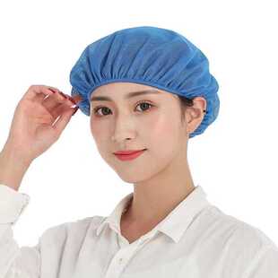 厨师厨房无尘工作网帽男女工厂车间食品厂劳保帽子餐饮防静电防尘