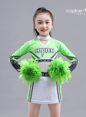 COPTER新款啦啦操比赛服花球服装技巧啦啦比赛服儿童表演队服预售