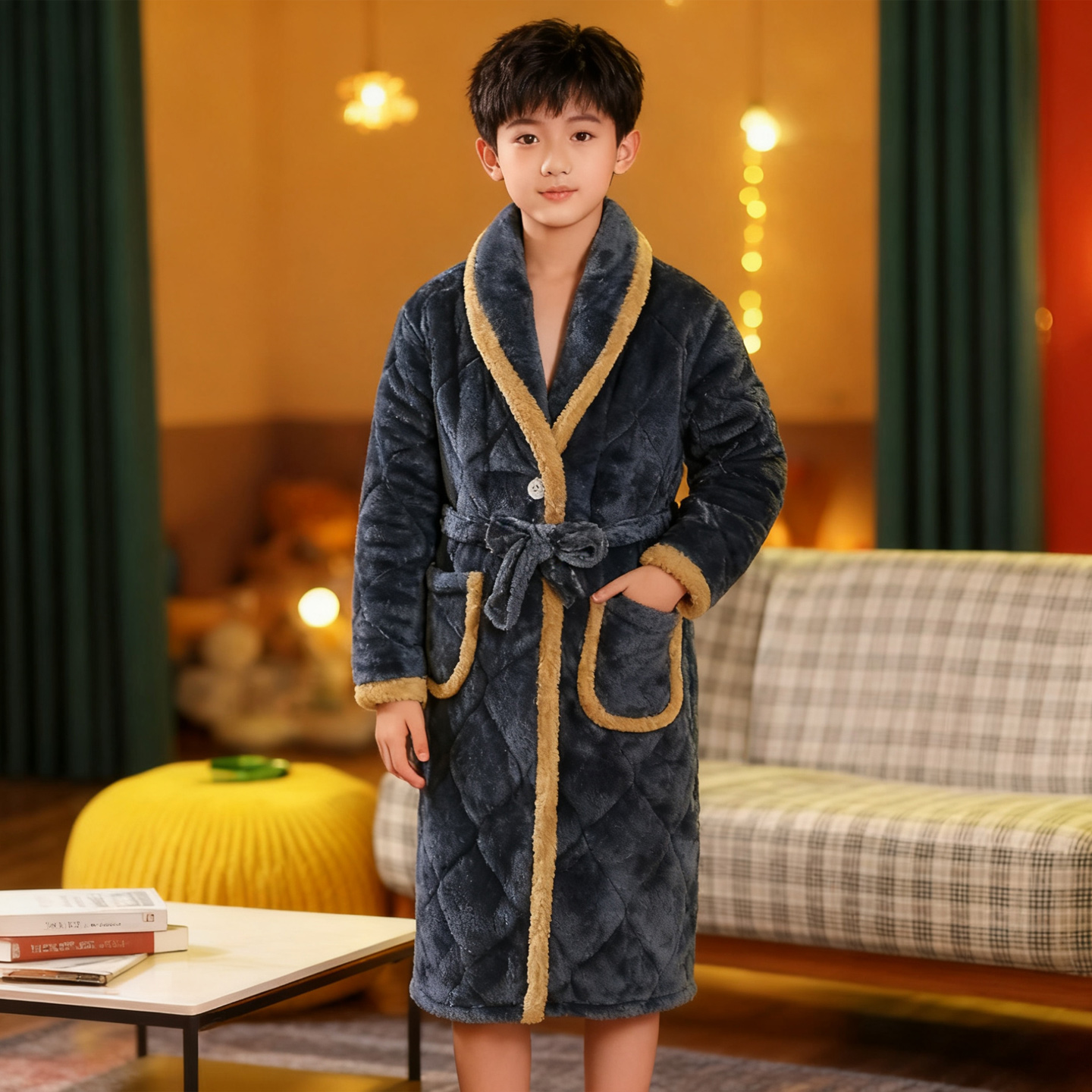 儿童浴袍加厚秋冬季男女孩清仓