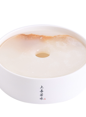 德化圆形储水家用玉石茶盘