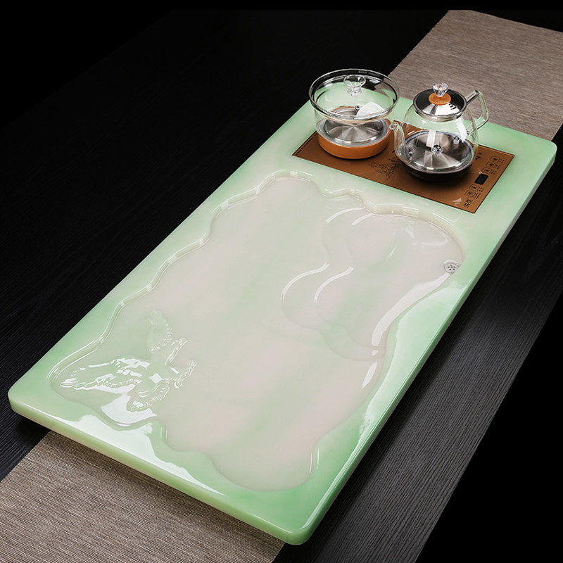 整块现代中式茶具茶盘家用高端客厅喝茶泡茶仿玉石简约石茶几台托,餐饮具,茶盘,淘宝优惠券,粉丝福利购,淘宝优惠卷