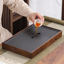 实木茶盘2025新款家用办公室蓄储排水式茶托盘茶具高端客厅干泡台