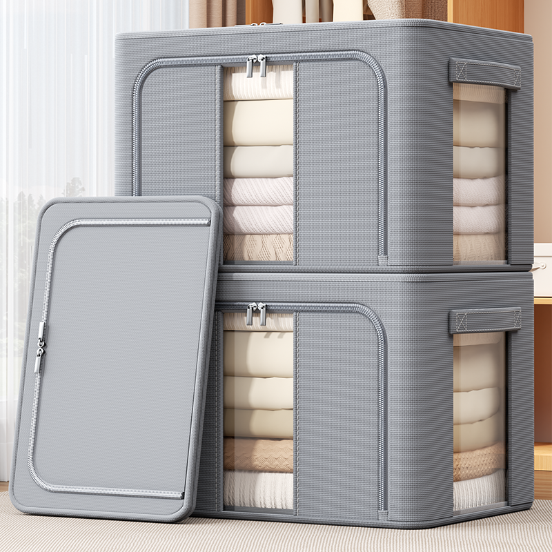 衣服收纳箱家用装衣物被子整理师专用箱子衣柜布艺百纳储物盒神器