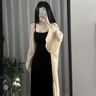 夏季 纯欲风洋气吊带裙两件套装 甜辣复古拽姐风斩女穿搭连衣裙子潮