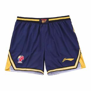透气轻便 4分裤 李宁赞助CBA30周年男子篮球广东经典 网眼比赛短裤