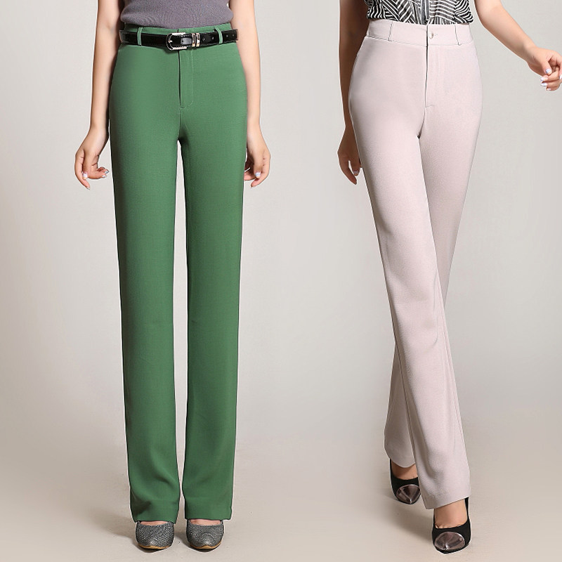 2026夏季新款显瘦直筒裤女裤子新款高腰垂感透气西装裤女士休闲裤