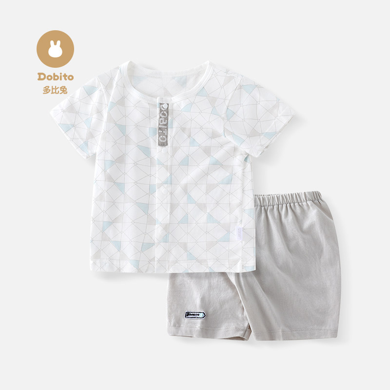 短袖女宝宝空调服分体内衣套装