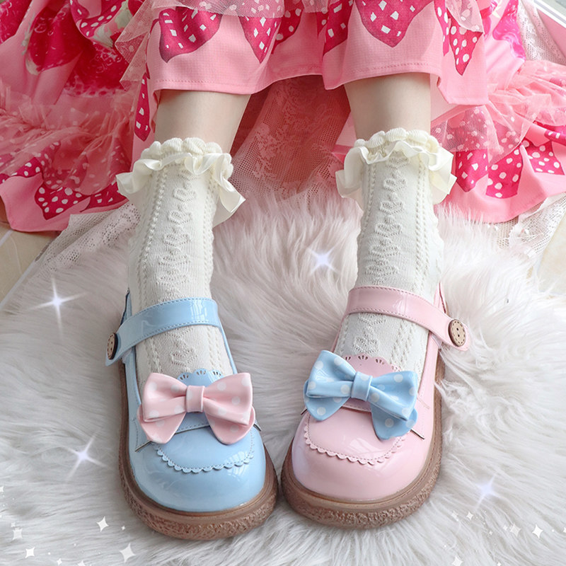 lo袜子蕾丝中筒洛丽塔鞋子夏季长筒萝莉塔lolita裙女花边可爱春秋