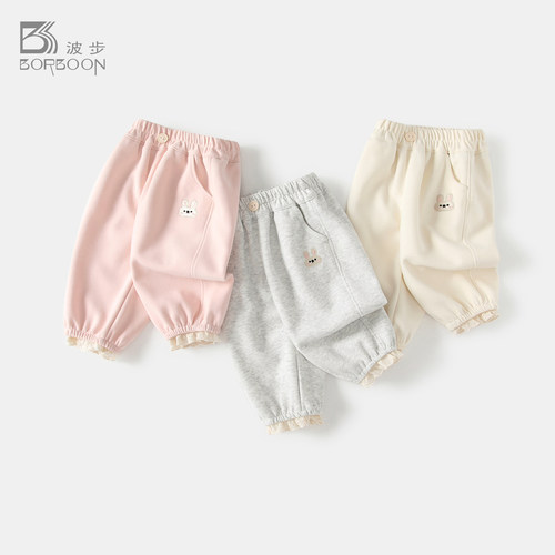 女宝宝春装裤子休闲卫裤运动裤