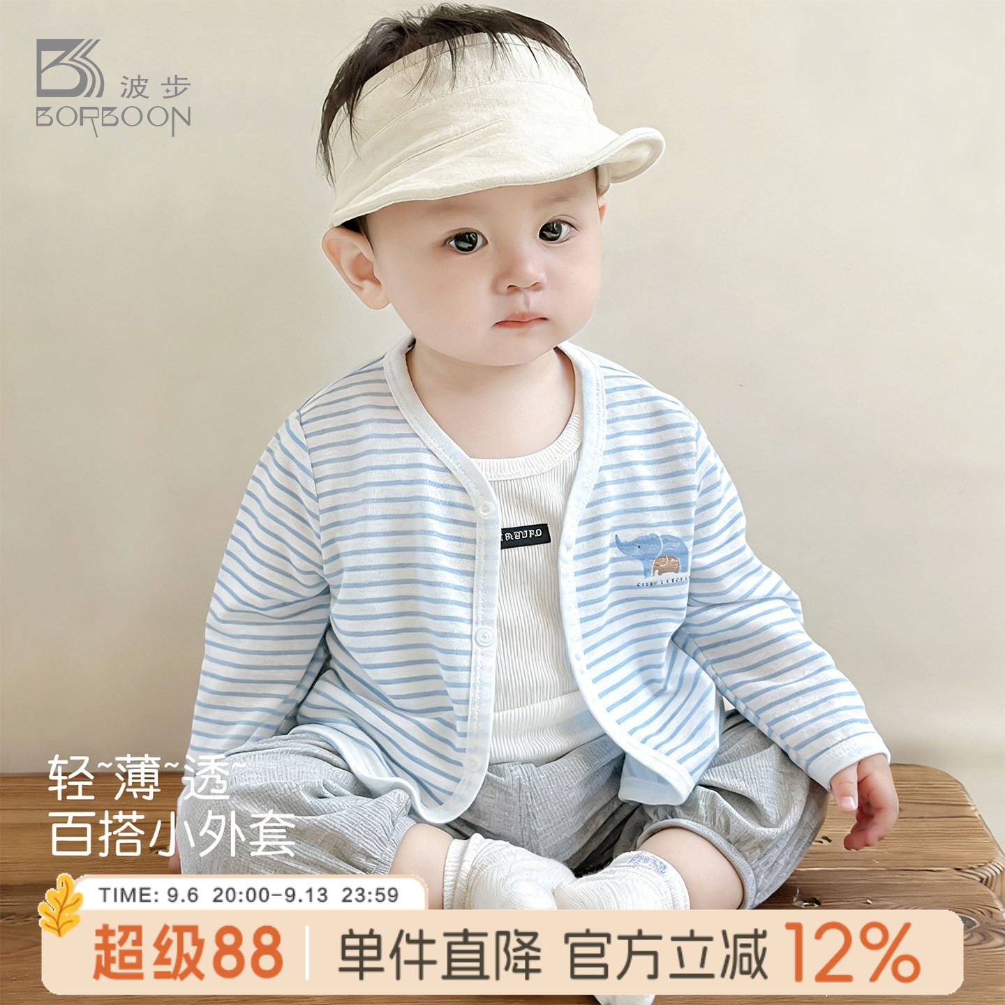 宝宝薄款外套男童长袖婴儿开衫图片