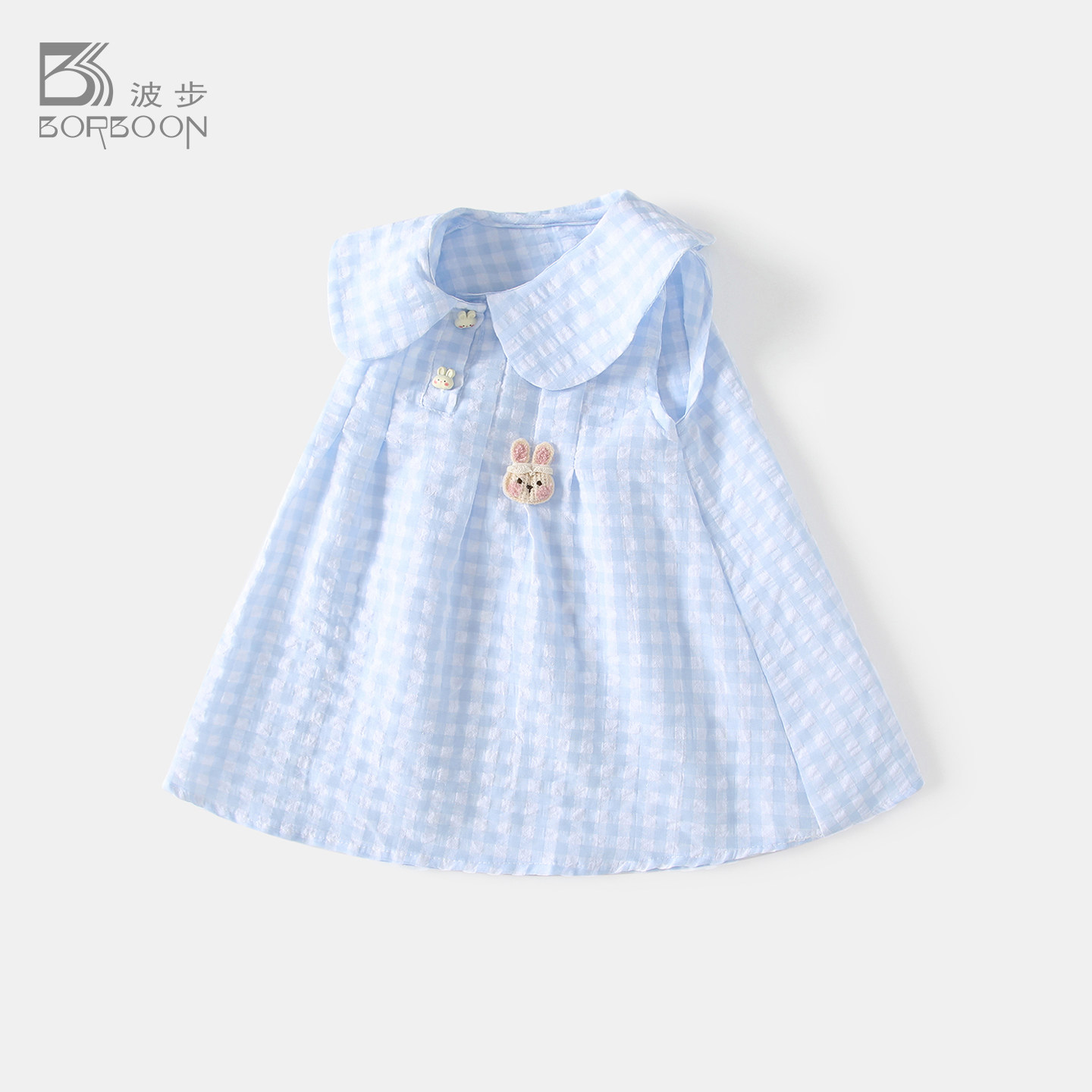 波步女童连衣裙夏装宝宝周岁礼服儿童夏季薄款婴儿衣服公主背心裙