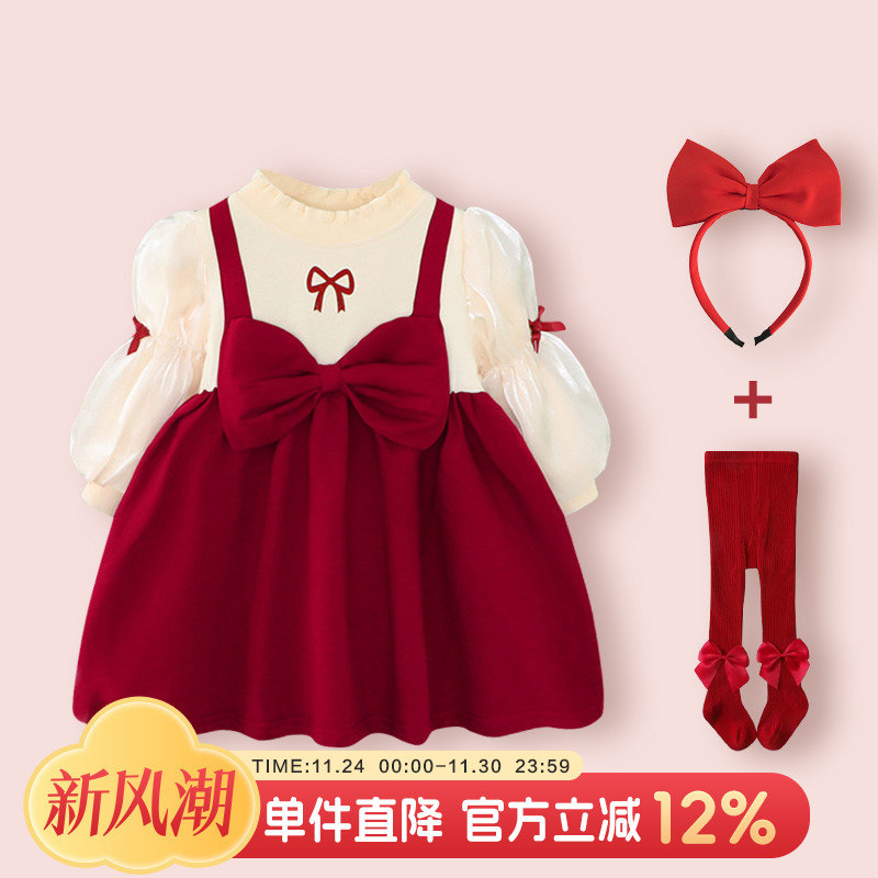 女童连衣裙女宝宝周岁礼服公主裙