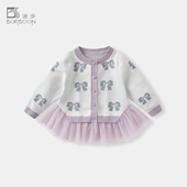 开衫 女宝宝针织衫 上衣婴儿开春外出衣服 2026新款 波步女童外套春装