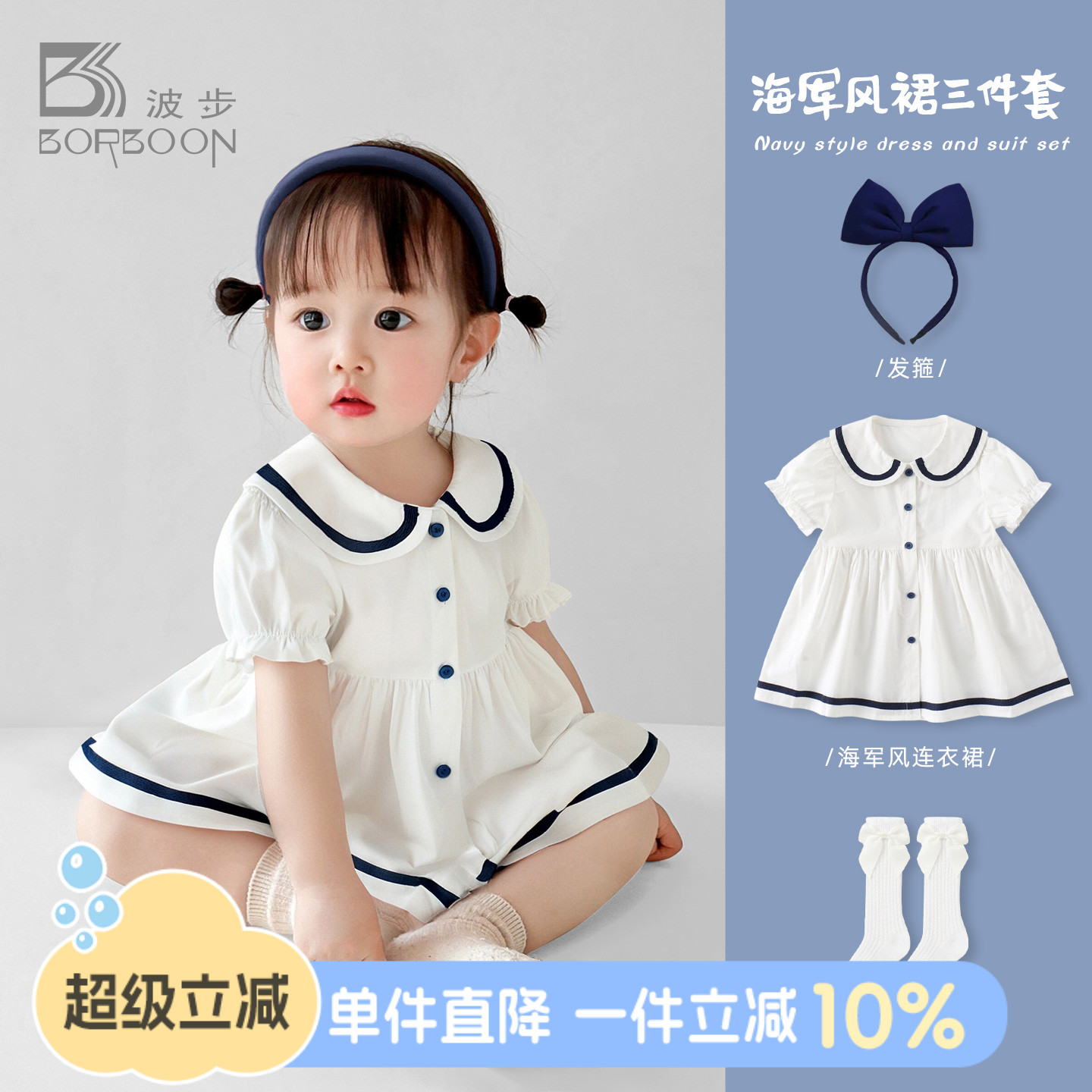女童连衣裙夏装新款女宝宝公主裙
