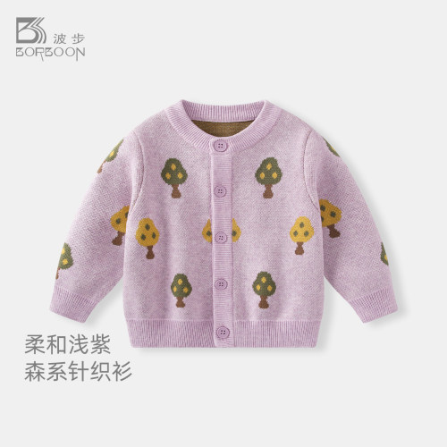宝宝外套女童毛衣针织开衫上衣