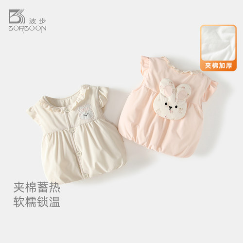 女童棉马甲女宝宝夹棉背心衣服