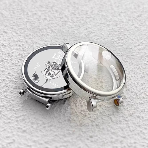 适用华为watchgt5表壳新款智能手表gt4/3/2保护壳一体女生款watch4/3表盘保护套硅胶pro电镀41保护膜42mm软壳