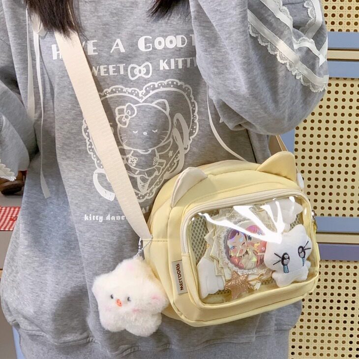 正品潮牌官方小食量痛包斜挎透明包包女新款背包女童女孩儿童女生