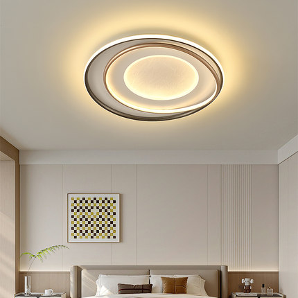 现代简约卧室房间吸顶灯LED圆形不规则创意2024年新款护眼书房