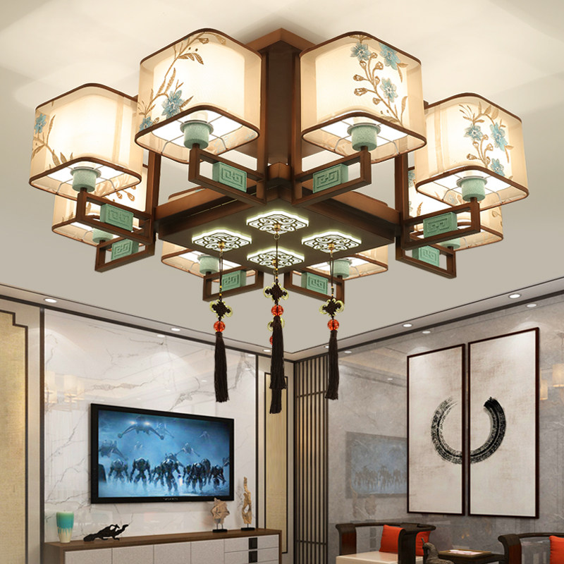 新古典中式吸顶灯客厅灯简约大气卧室餐厅灯古风新款全屋灯具套餐,家装灯饰光源,客厅吸顶灯,淘宝优惠券,粉丝福利购,淘宝优惠卷