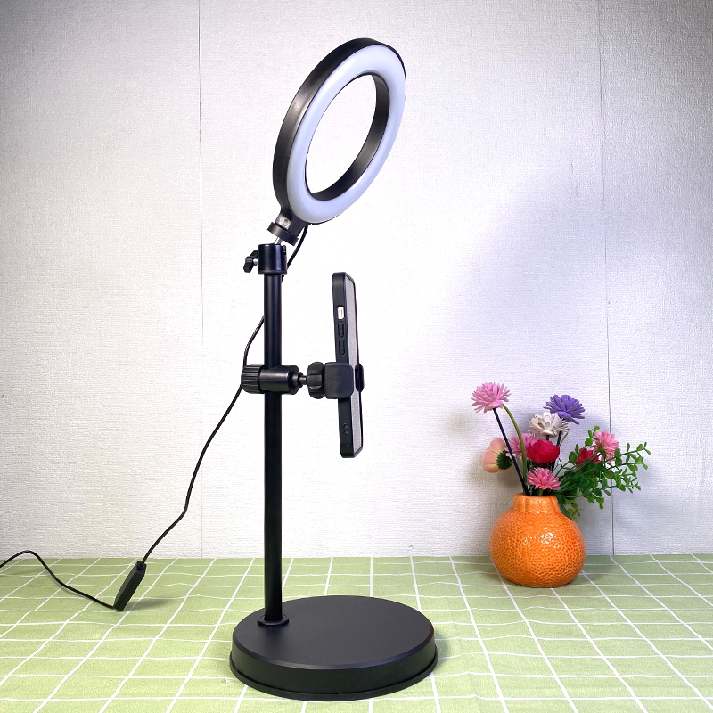 直播补光灯手机支架主播专业补光美颜拍摄网红专业小型直播灯夹式多机位双机位可调节高度直播桌面拍摄灯