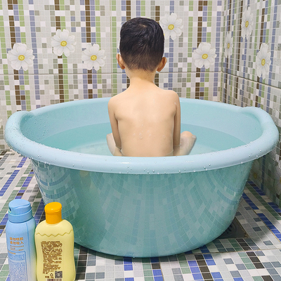 宝宝圆形洗澡盆特大号可坐洗衣盆