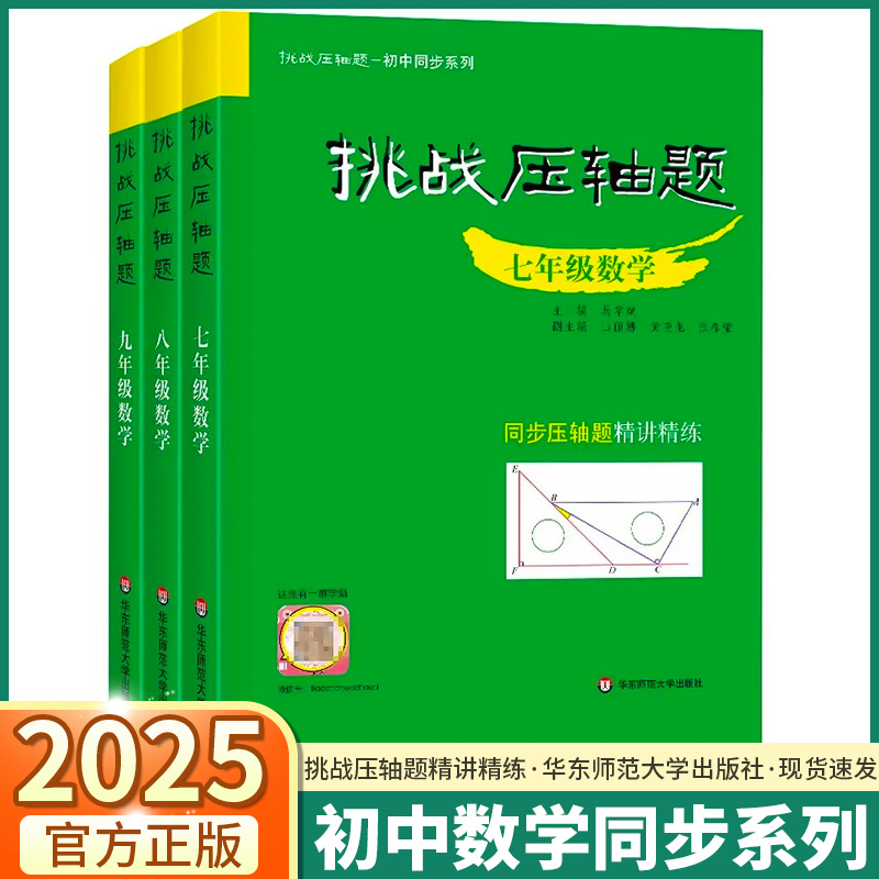 挑战压轴题初中七年级八年级九年级上册下册数学人教版课本同步精讲精练基础知识大全举一反三初一初二初三专训训练华东师大