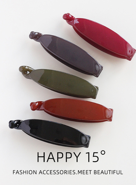 2024新款夹子头饰香蕉夹竖夹发夹元气后脑勺马尾夹红色高级感头饰