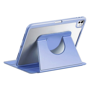 逸圣适用于iPadPro11英寸保护壳翻盖2025新款苹果平板套2024/22/21/20版旋转支架壳2018透明亚克力防摔硬背壳