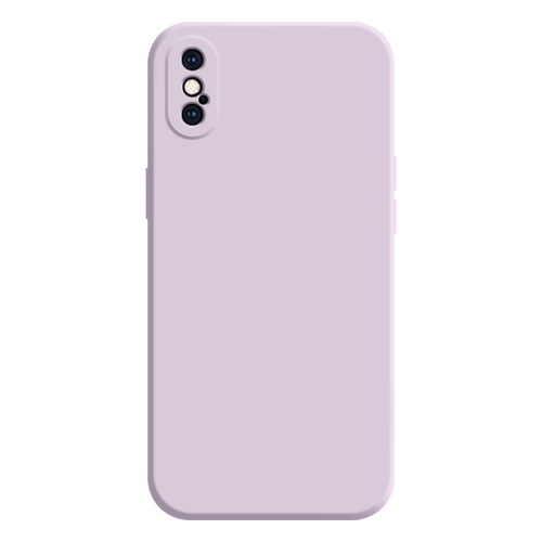 逸圣适用于苹果XSMax手机壳液态硅胶iPhoneXR新款直边植绒内衬保护套XS镜头精孔防摔X男女简约亲肤磨砂软外壳