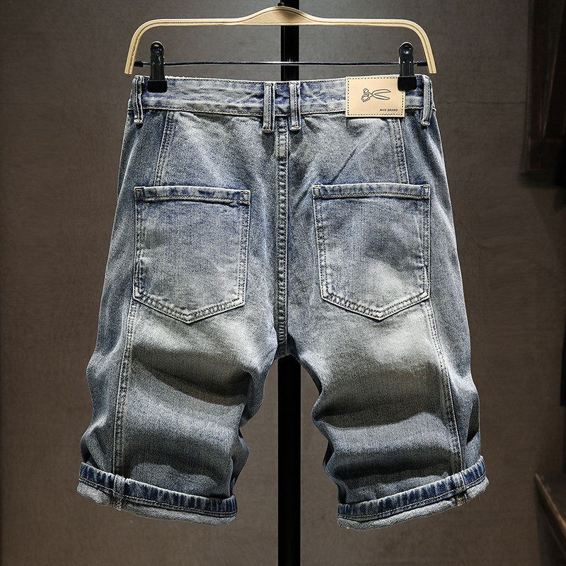 JEANS拉链短裤破洞夏季牛仔裤