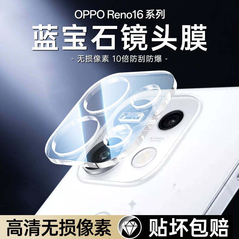 适用OPPOReno16镜头膜Reno15摄像头保护膜reno16pro后置镜头贴oppo手机reno14相机圈盖13钢化膜配件一体全包