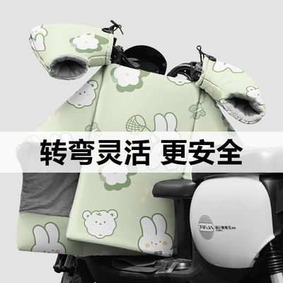 电动车挡风被冬季加绒加厚分体加大防寒保暖电瓶车分离式2024新款